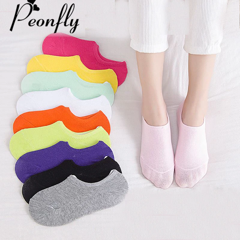 Удобные до лодыжек с мультяшной Невидимый для женщин носки девочек милые женские