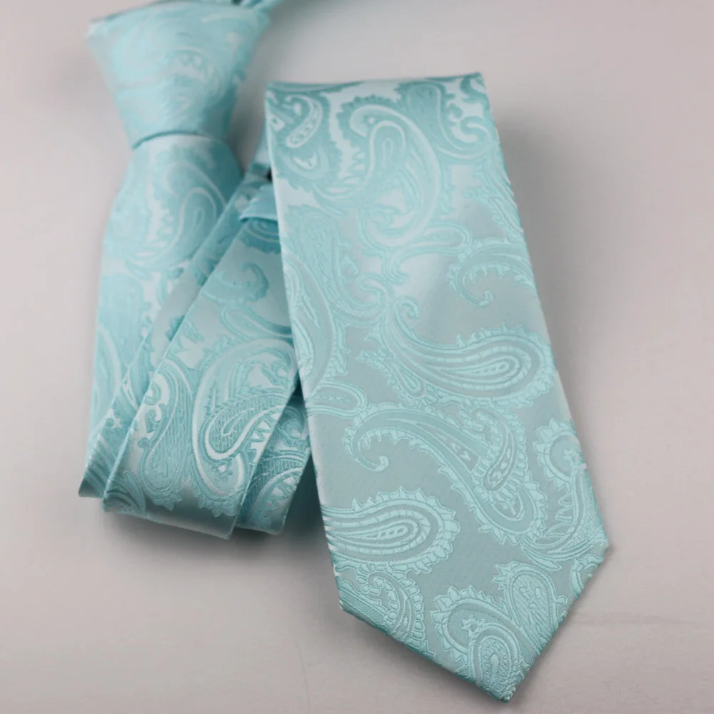 LAMMULIN Новинка мужские галстуки серебряный с небесно голубым Пейсли жаккардовый