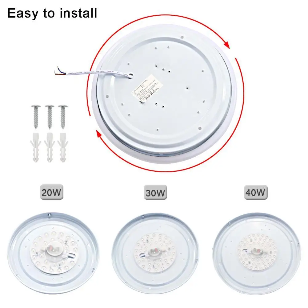 Светодиодный потолочный светильник s диаметр 260 мм акриловый теплый белый