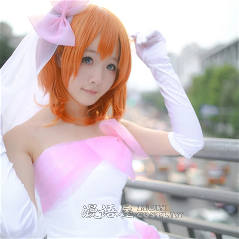 Аниме Cos Love Live; платье подружки невесты Kousaka Honoka; карнавальный костюм; платья; милая юбка для девочек; платье