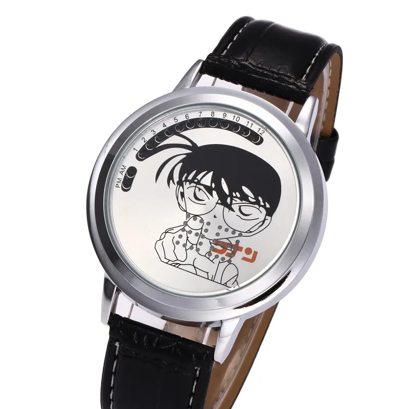 Модные часы Dobroa Detective Conan LED Anime Creative waterproof personality touch|Женские наручные часы| |