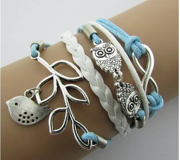 Модные ювелирные изделия в винтажном стиле Плетеный Anchors Rudder металлический