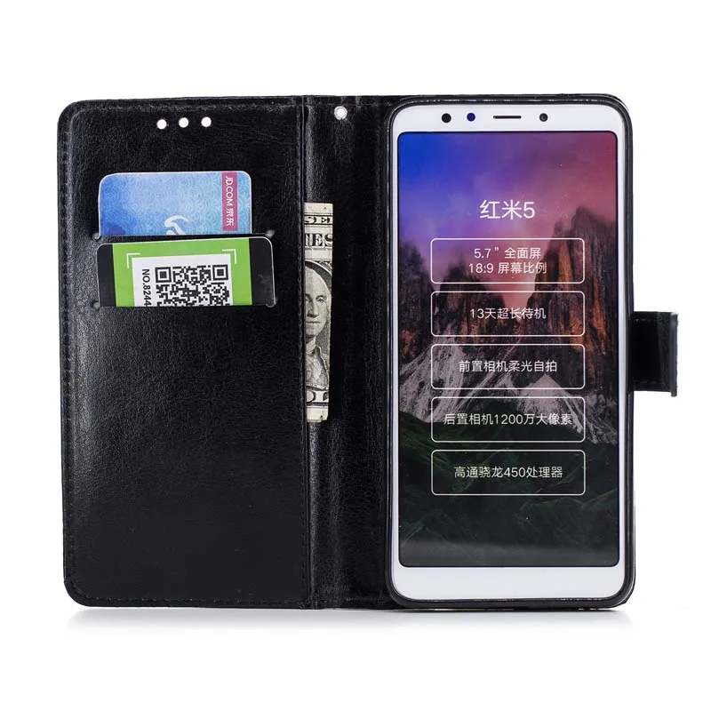 Кожаный чехол-бумажник для Xiao mi Red mi Note 7 5 4 4X Pro 4A 5 Plus mi 5X 6X A1 A2 8 Lite 9 SE Note 5A Prime глобальная версия