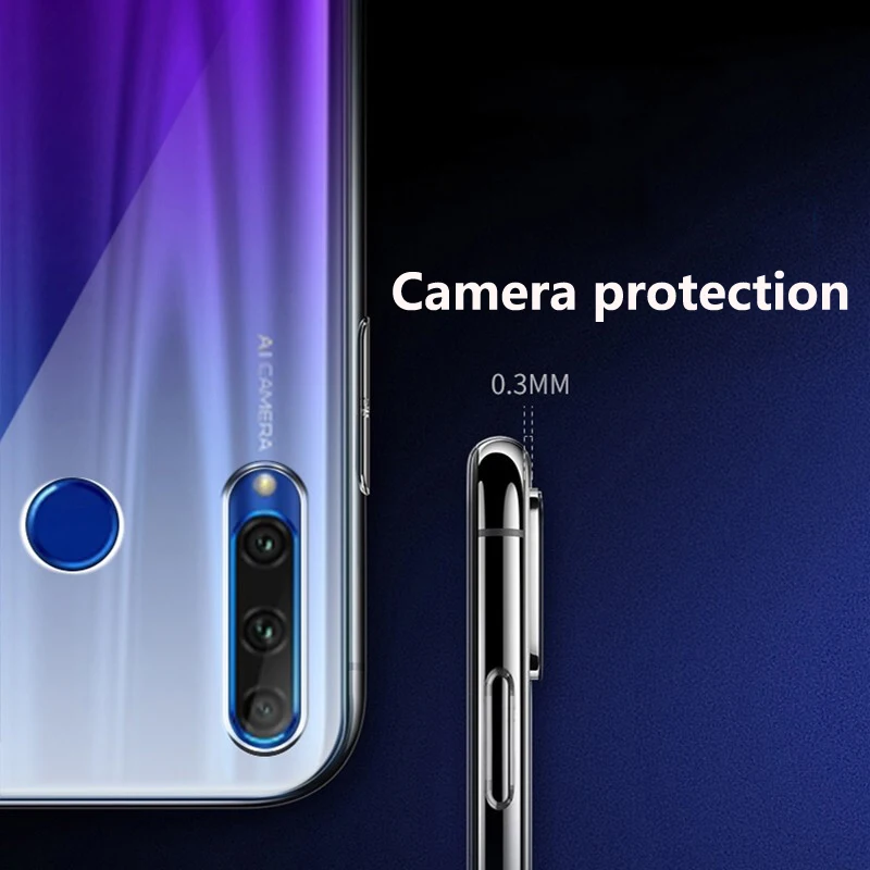 Прозрачный чехол для huawei honor 20e Honor 20E прозрачный силиконовый мягкий задней панели