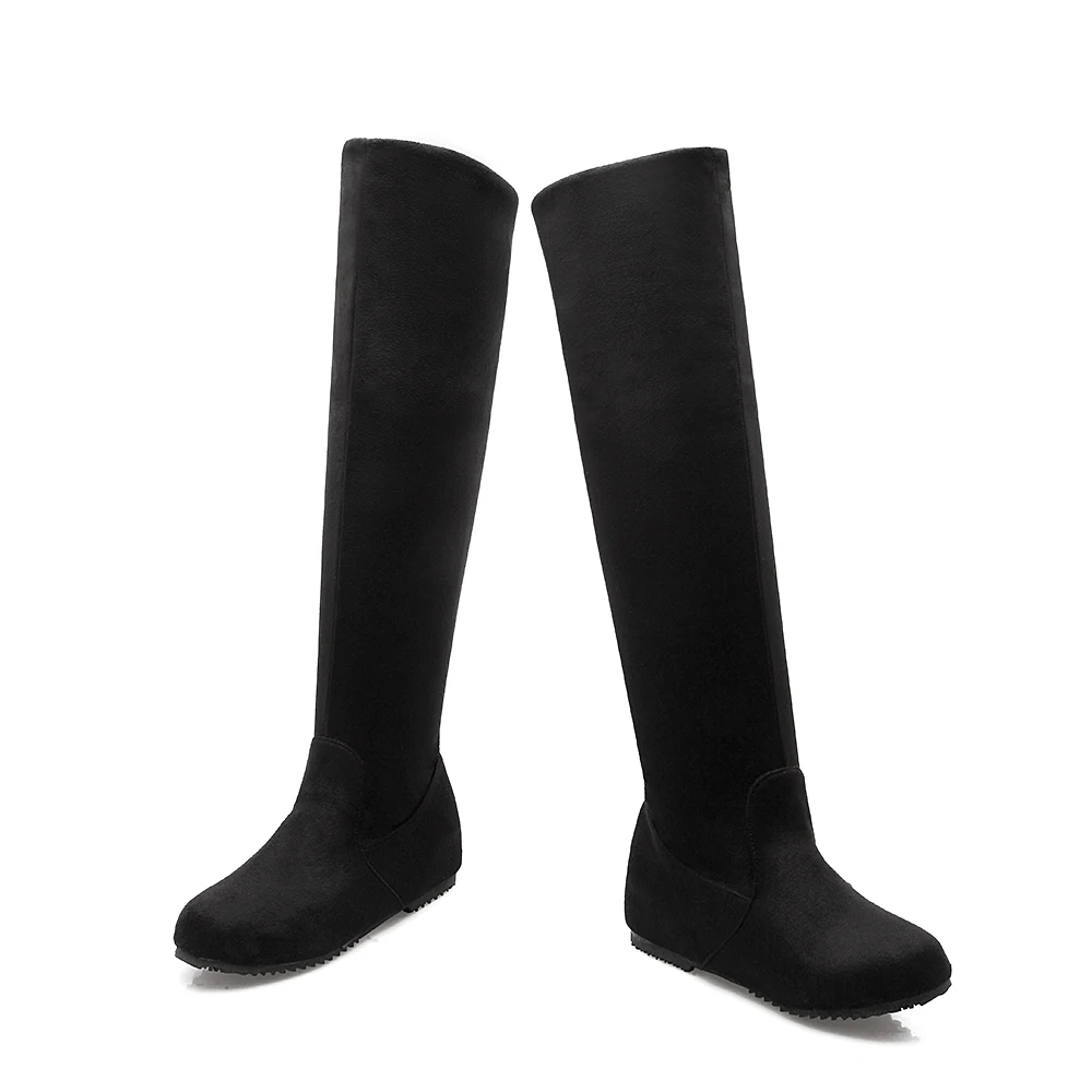 Женские высокие сапоги с круглым носком большие размеры 34 52|long boots|winter bootsbotas mujer |