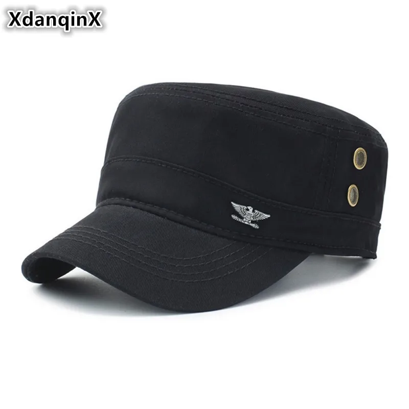 Мужская кепка на плоской подошве XdanqinX повседневная Кепка в стиле милитари из 100%