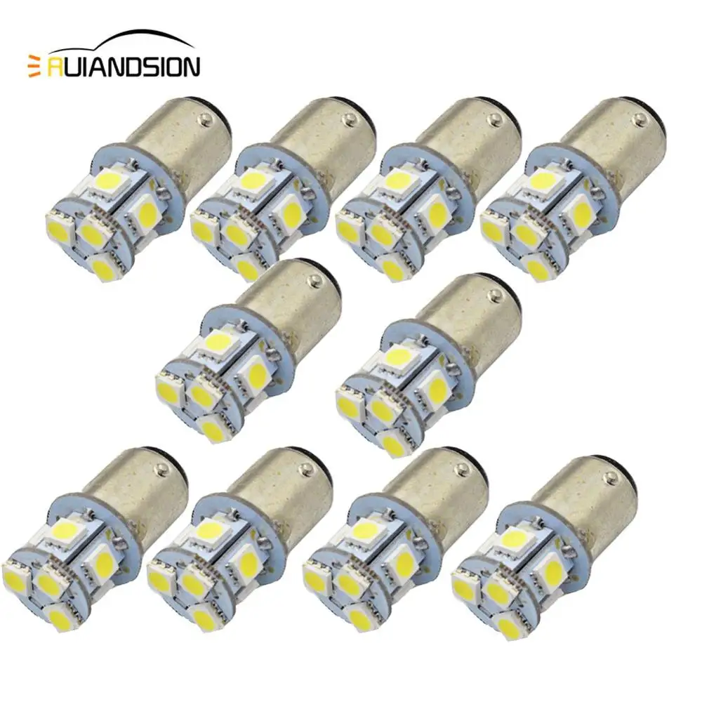 10X Белый 1157 BAY15D BA15D 5050 SMD 8 светодиодный 160LM для хвостовой части автомобиля морской