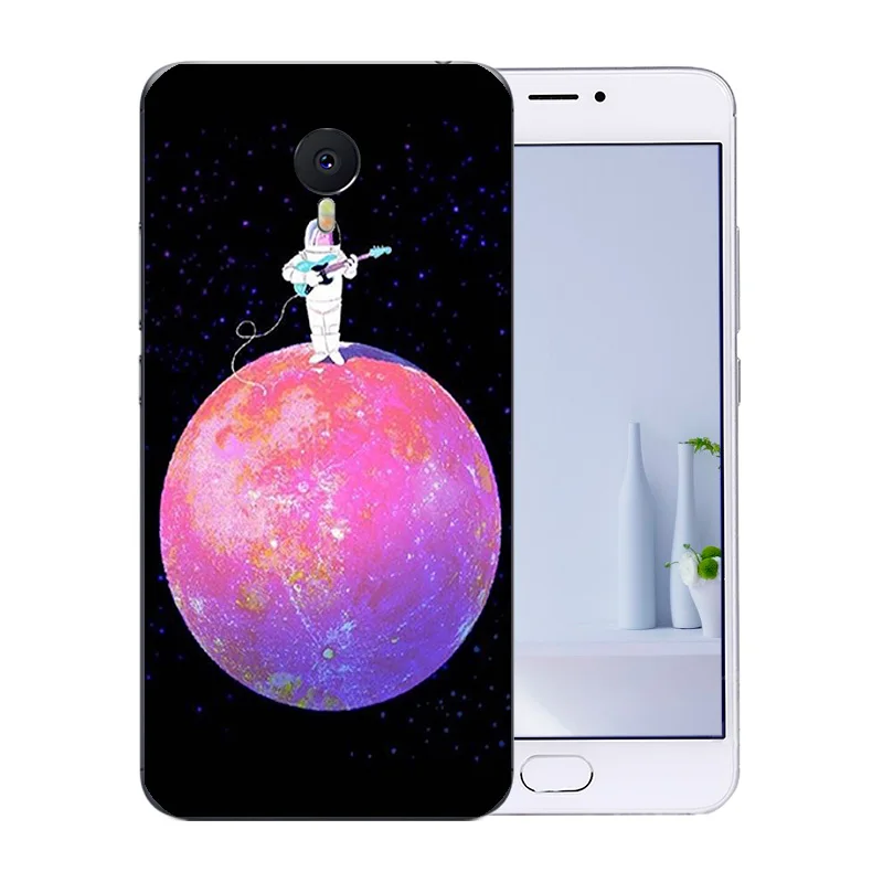 Чехлы для телефонов Meizu M3 Note мягкая задняя крышка с рисунком космический мир Blue