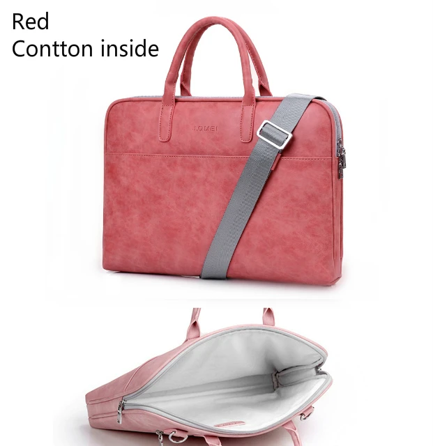 Cotton Red Модные женские ПУ водонепроницаемые устойчивые к царапинам сумки для ноутбука 13-15,6 дюймов Сумка для ноутбука сумка для ноутбука MacBook Air - Цвет: Cotton Red