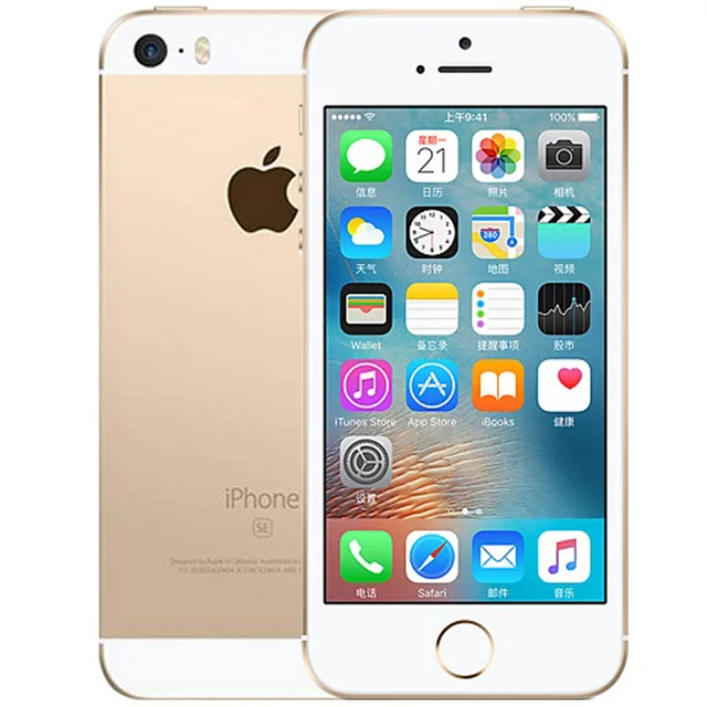Разблокированный Apple iPhone SE 4 аппарат не привязан к оператору сотовой связи iOS мобильного телефона 4," 12.0MP чип двухъядерный за счет сканера отпечатков пальцев 16/32/64/128 ГБ Встроенная память смартфона