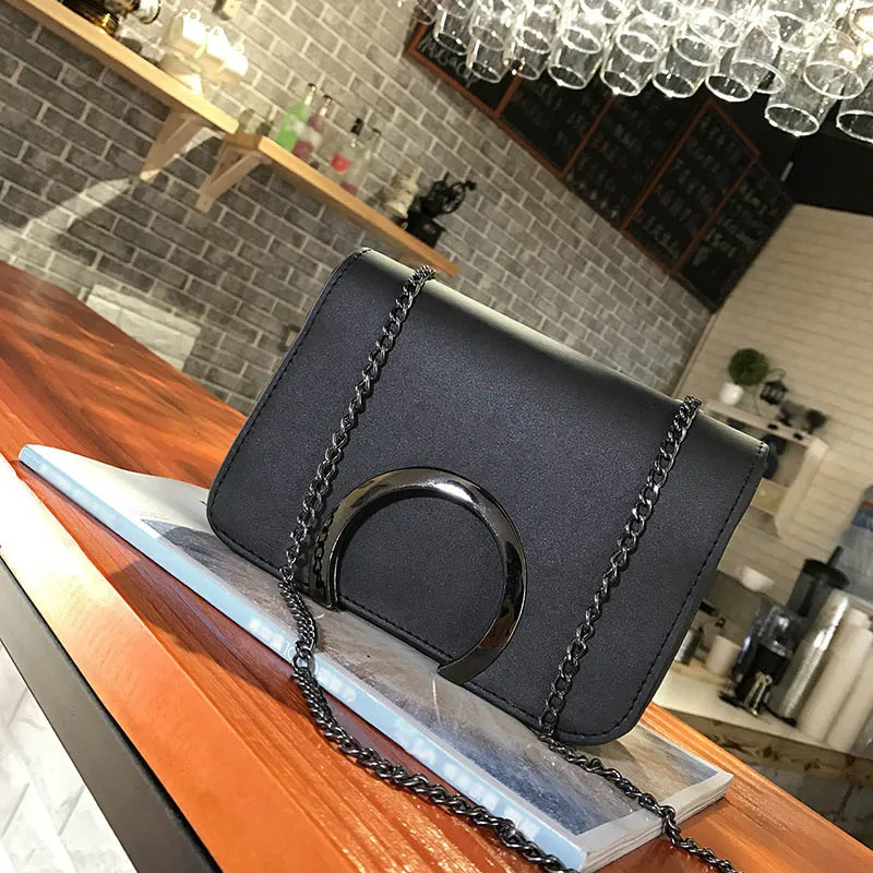 Модные корейские женские сумки-мессенджер кожаная сумка с цепочкой и буквенным