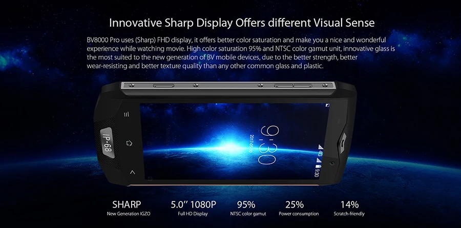 Blackview BV8000 Pro смартфон IP68 Водонепроницаемый MT6757 Octa Core 6 г Оперативная память 64G Встроенная память 5,0 дюймов 1920*1080 16.0MP 4G Android 7,0 телефон