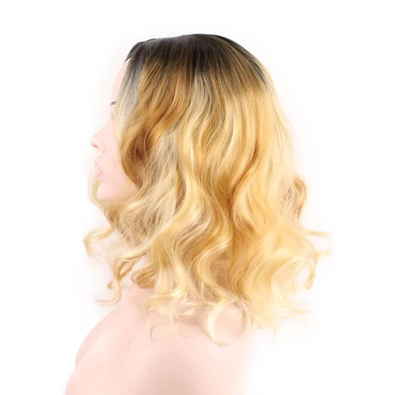 JOY & BEAUTY естественная волна короткие волосы боб парик коричневый/Блонд Омбре - Фото №1