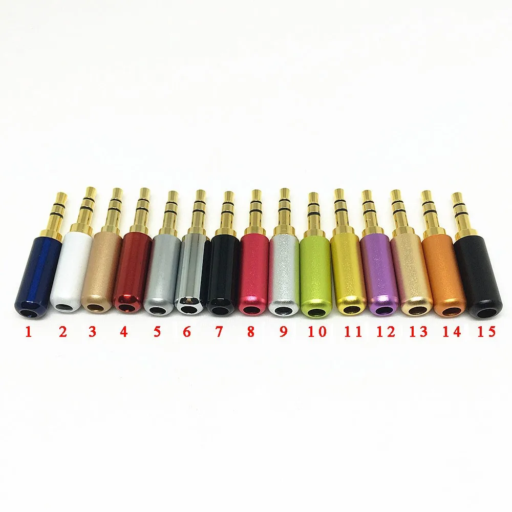 100Pcs 3.5mm 3Pole Male Plug Solder Stereo Audio Jack Gold-plated Earphone Adapter for DIY Repair | Обустройство дома