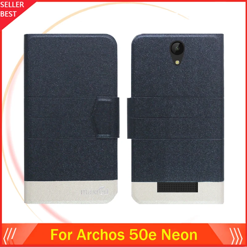 5 видов цветов супер! Чехол для телефона Archos 50e неоновый кожаный чехол-книжка