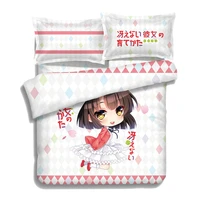 hobby express megumi kato saekano japanese anime bed blanket or duvet cover with two pillow cases adp cp151203