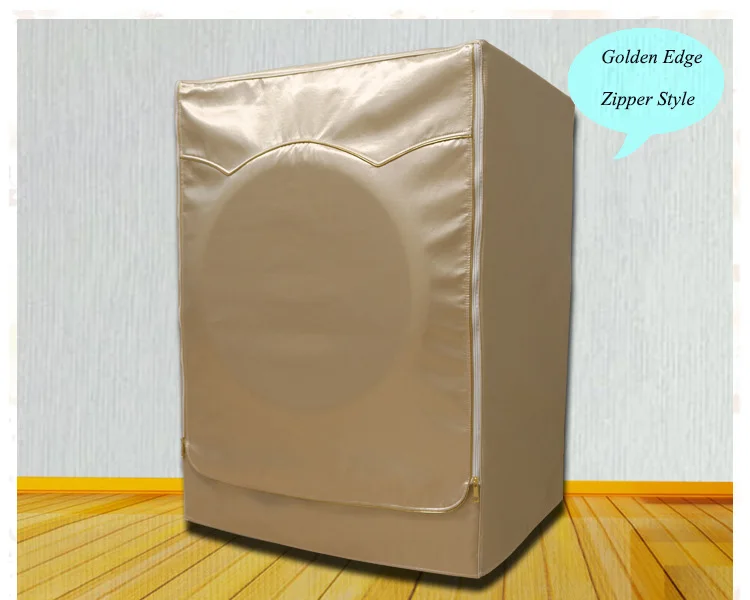 Gold Zipper Чехол для стиральной машины, водонепроницаемый чехол, для дома, Солнцезащитная сушилка, полиэстер, плюс бархат, серебряное покрытие, автоматический ролик, пылезащитный - Цвет: Gold Zipper