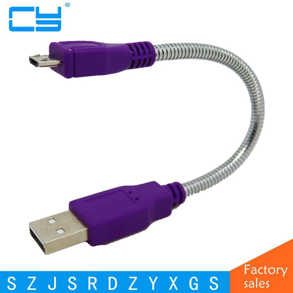 USB 2 0 A штекер Micro 5pin гибкий металлический кабель подставка|Кабели USB| |