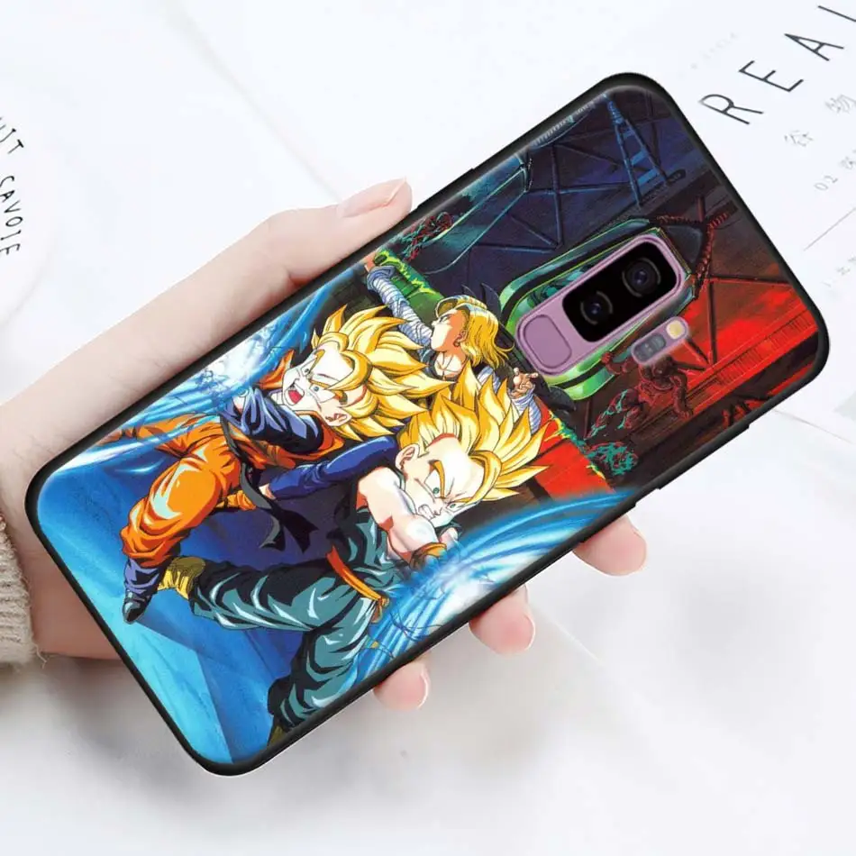 Dragon Ball Z плакат Черный силиконовый чехол для samsung Galaxy S10 S10e S8 S9 плюс S7 A40 A50 A70 Note 8 9 мягкий чехол Coque