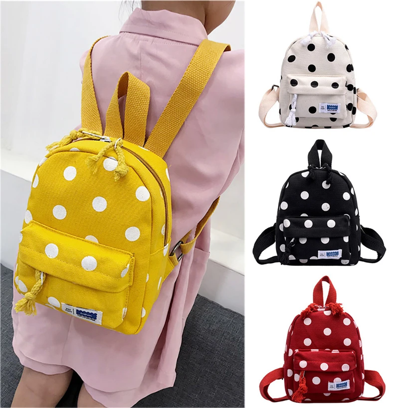 Рюкзак Aelicy с рисунком из мультфильма школьная сумка принтом в горошек для детей