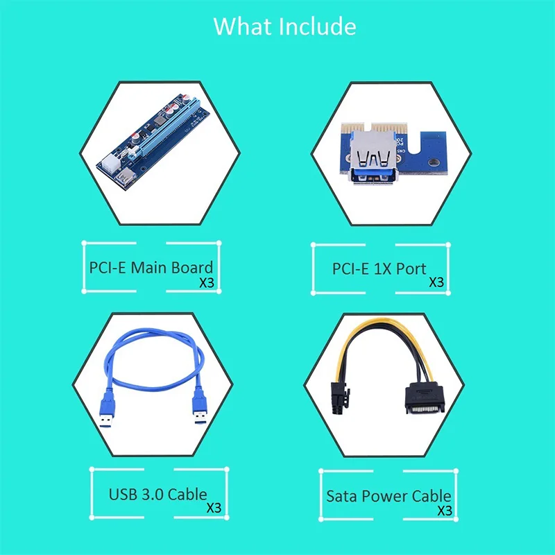 60 см PCI Express 1X до 16X Райзер-карта PCIe для Шахтерская машина защита от перегрузки по