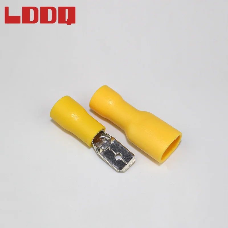 LDDQ 100 шт. высокое качество изолированная лопатка обжимные клеммы 12-10 фото мужской
