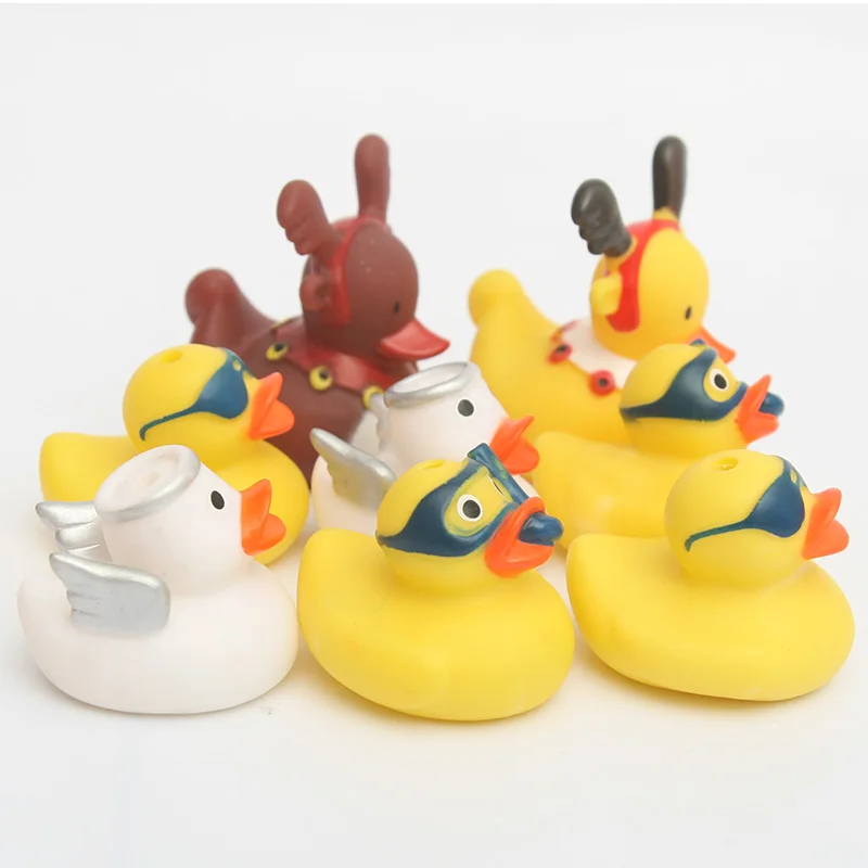 Мини плавающая желтая утка 8 шт. детские купальные игрушки плавающий резиновый