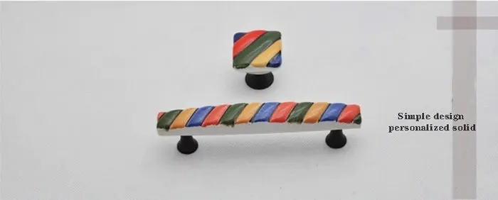 Ручка и ручка для шкафа в цветную полоску 2 шт./компл. | Мебель