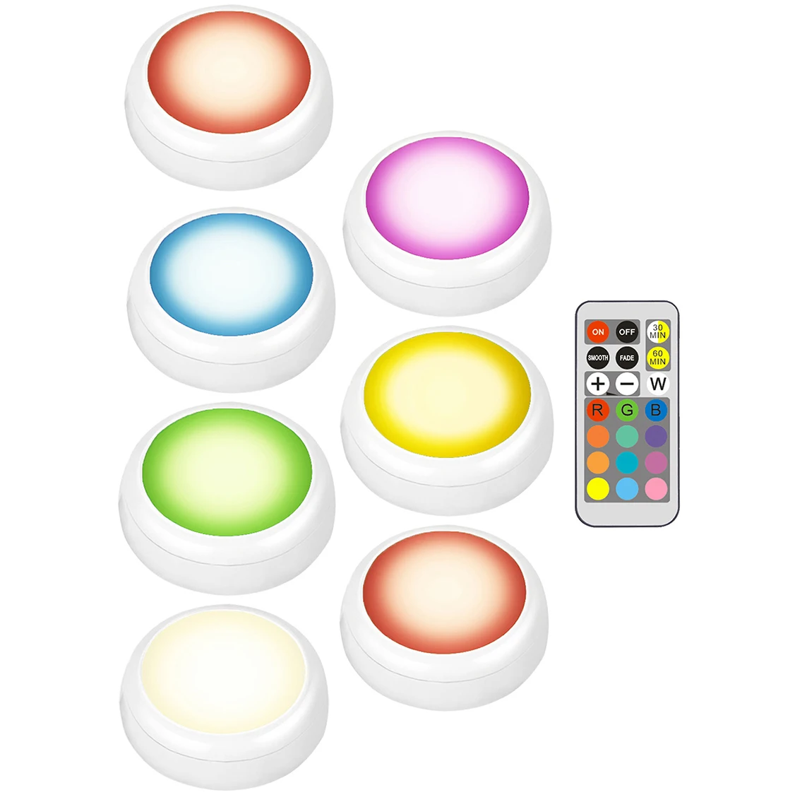 7 lamp 1 controller Супер яркий RGBW 13 цветов светодиодный светильник с регулируемой яркостью под шкаф, шкаф, светильник, многоцветный счетчик, Кухонный Светильник для спальни s - Цвет: 7 lamp 1 controller