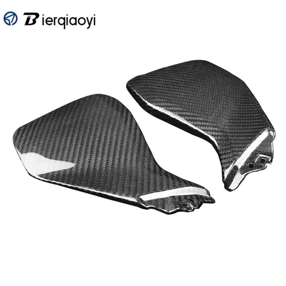 Для YAMAHA MT-09 FZ-09 MT09 FZ09 MT 09 FZ 09 настоящий Бензобак из углеродного волокна Боковая крышка обшивка обтекателя мотоцикла