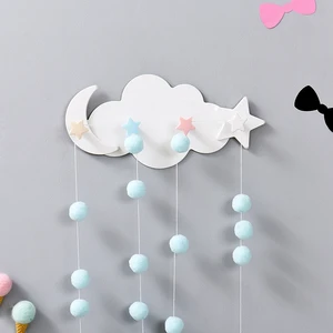 Cartoon Cloud Hanging Hook for Kitchen Bathroom Sticky Adhesive Towel Hooks Hanger Wall Hangers Rack Storage   Home Decor