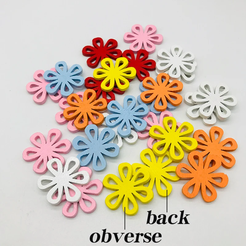 Разноцветные полый цветочный узор Деревянный Скрапбукинг художественная