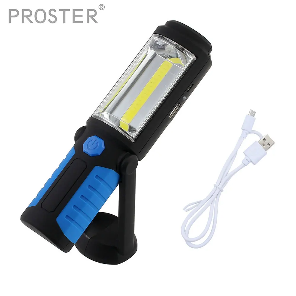 Proster для мощной портативной USB зарядки COB светодиодный магнитный перезаряжаемый
