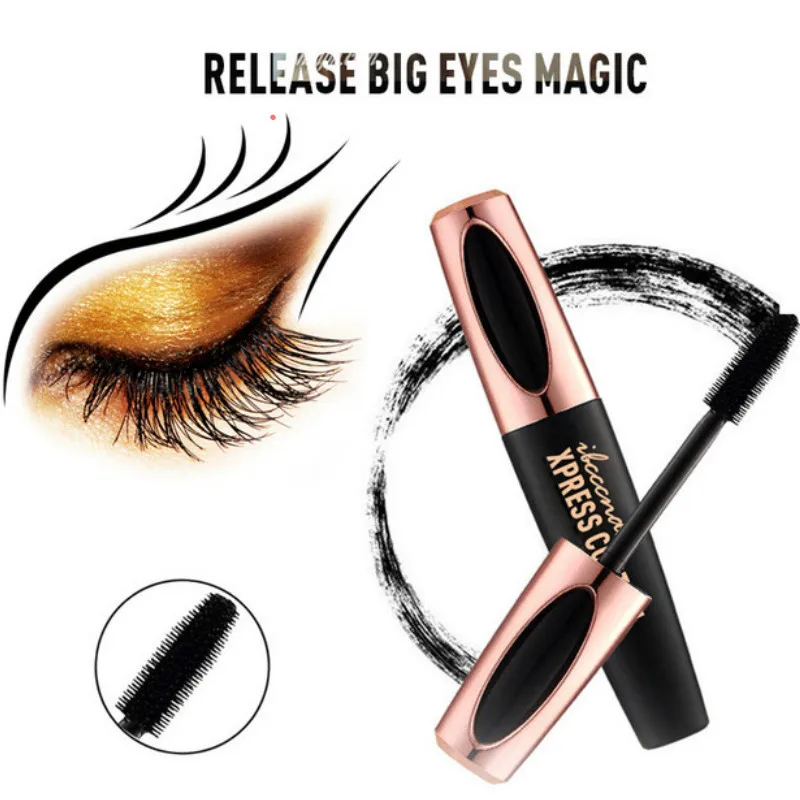 В наличии 4D Тушь для ресниц из шелкового волокна Водостойкая тушь наращивания