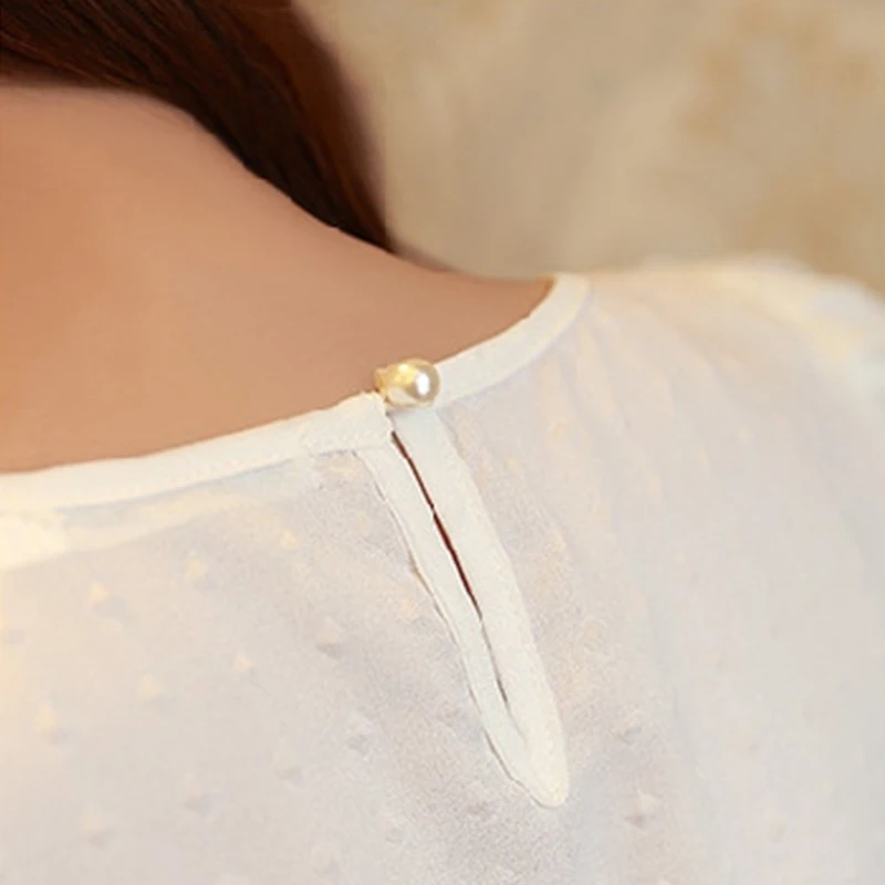 Белая кружевная блузка 2020 женские сандалии с отделкой шифоновая рубашка для