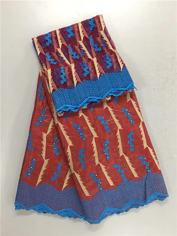 High Quality Bazin Riche Fabric African lace embroideried orange Jacquard Guinea Brocade 100% Cotton 1l-11-20 | Дом и сад