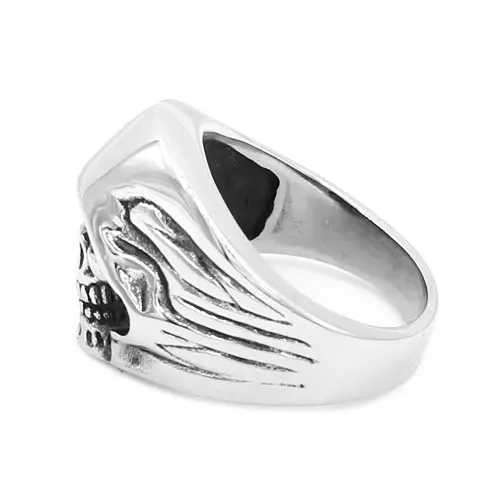 Мужское кольцо с черепом из нержавеющей стали в виде черепа мрачного Жнеца SWR0698 |