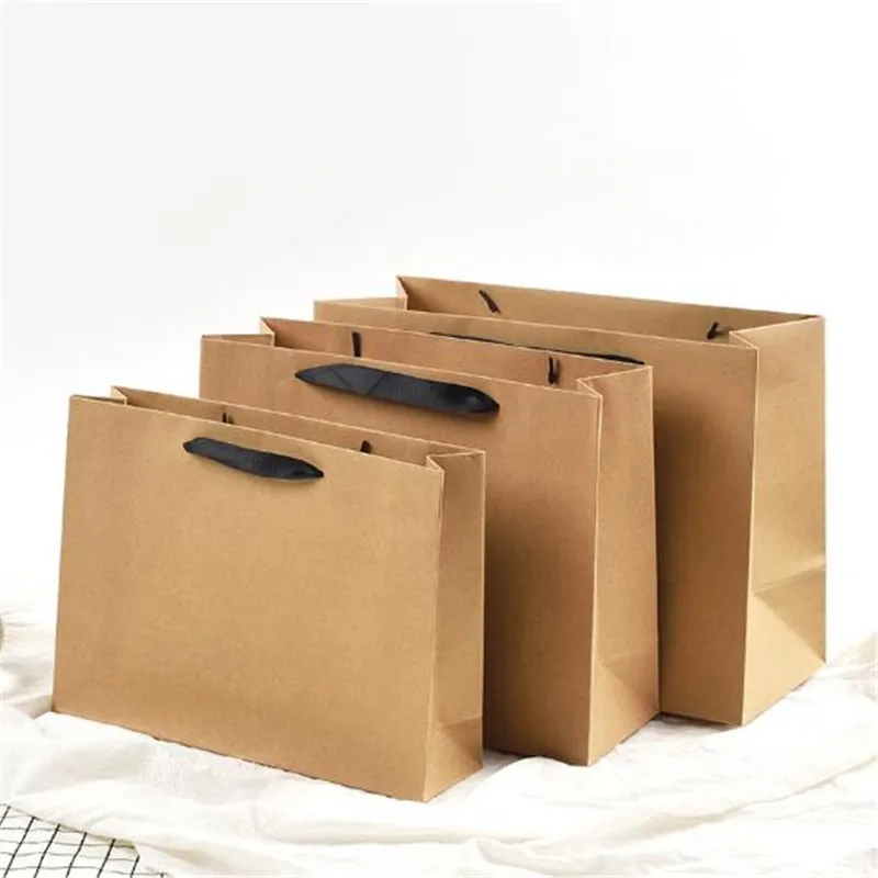 AAA отличные подарочные пакеты из крафт бумаги с ручками для детской вечеринки