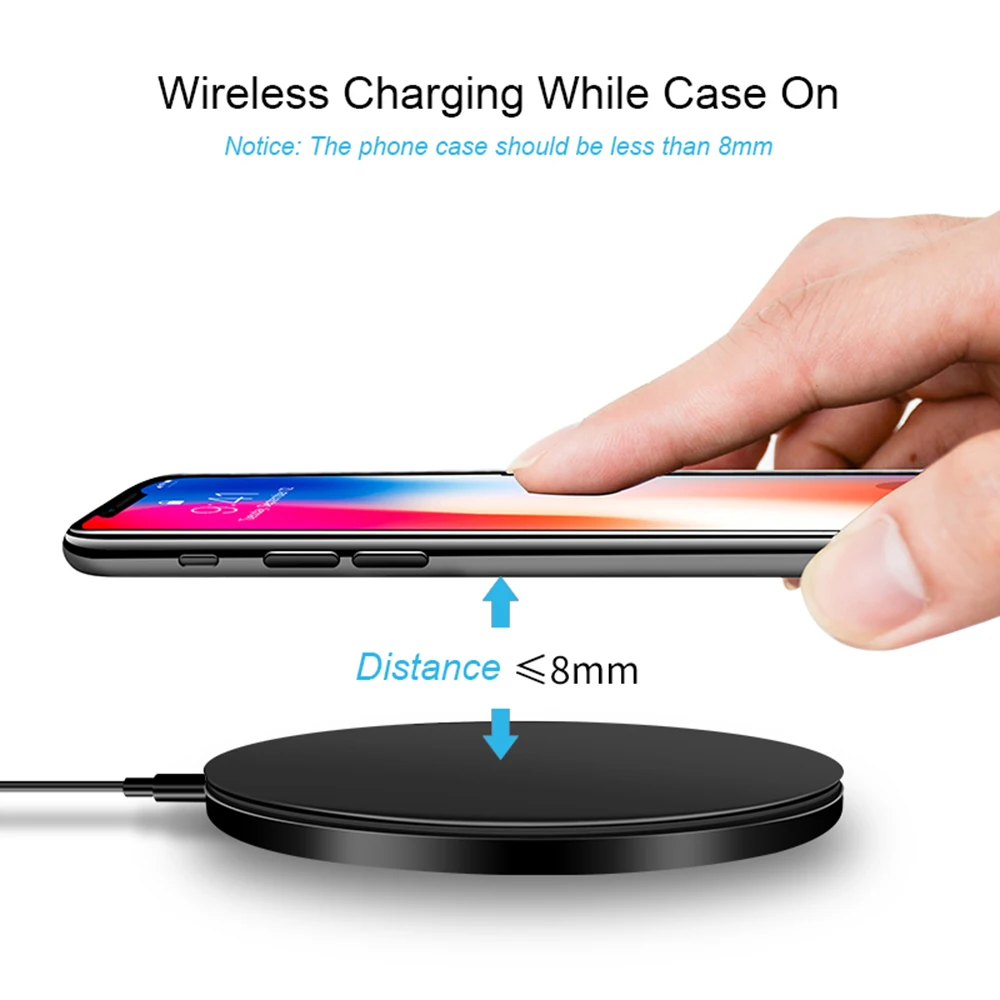 quick qi wireless charger for iphone 13 12 11 8 x xr xs airpods pro 30w fast charging for samsung s21 s20 s10 type c charge pad free global shipping