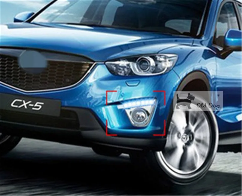 Автомобильный мигающий 1 комплект для Mazda CX-5 CX5 CX 5 2013~ водительский DRL Дневной ходовой светильник, противотуманная фара, релейный Светодиодный дневной светильник, автомобильный стиль