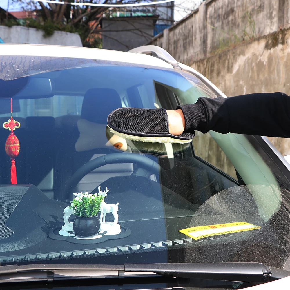 Автоуход, мойка для автомобиля, Стайлинг, микрофибра, чистка, искусственная шерсть, автомойка, мягкие автомобильные аксессуары, моющие перчатки