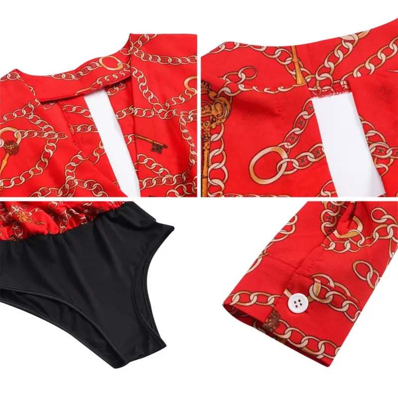 Женский винтажный Шелковый комбинезон атласный Тонкий Свободный с длинным