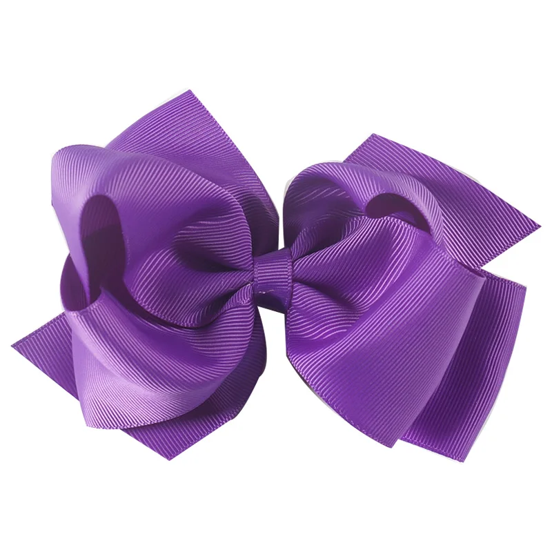 

2pcs/lot 5'' Double Layers Solid Hair Bows for Girls Grosgrain Ribbon Hairbow with Alligator Clips Hairgrips Hair Accessories