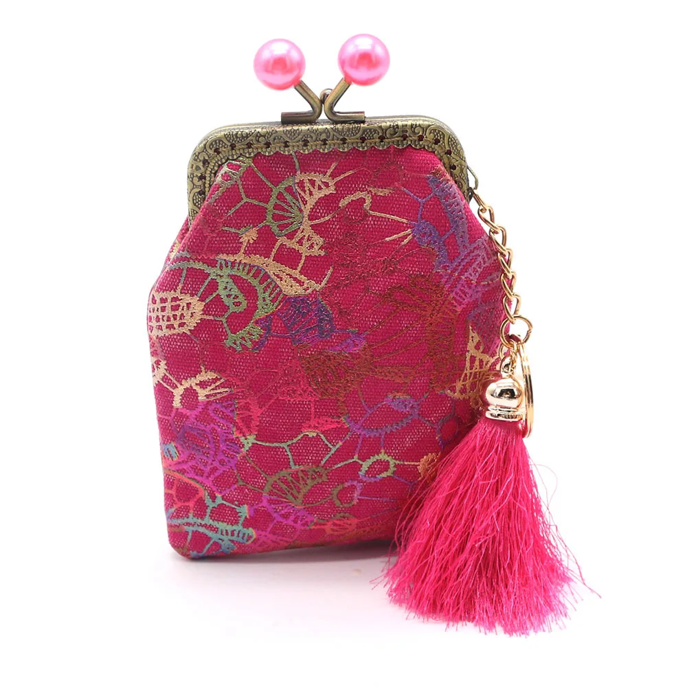 Элегантный женский кошелек с кисточками в стиле бохо винтажный вышивкой и