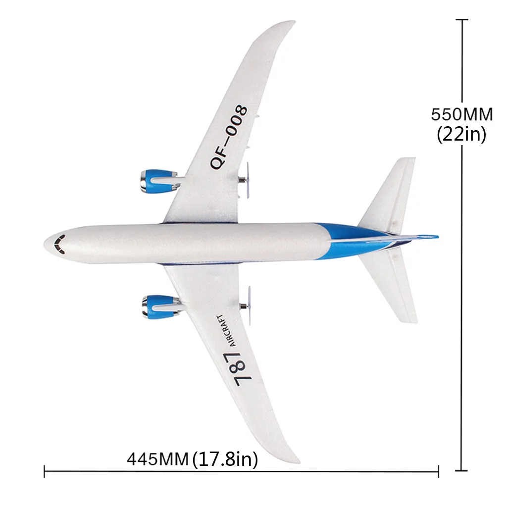 QF008 RC самолет 2,4 г 3CH EPP 550mm размах крыльев 6-Axis Gyro с светильник бар летающий самолет модели игрушки подарки для детей DIY RC Самолет RTF