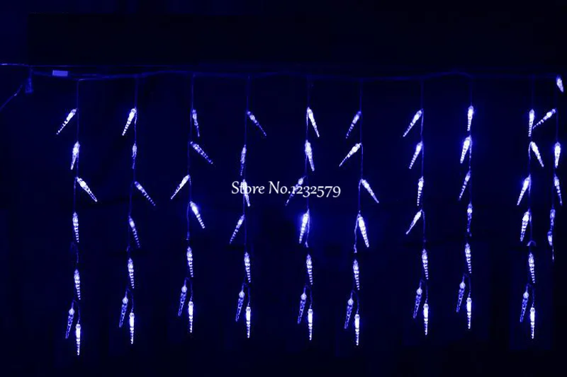 blue 4*0,7 м 96LED-соскульки, Шторы гирлянды светодиодов УФ лампа для год сад Xmas Свадебная вечеринка с французскими окнами украшения 110 V-240 V - Испускаемый цвет: blue