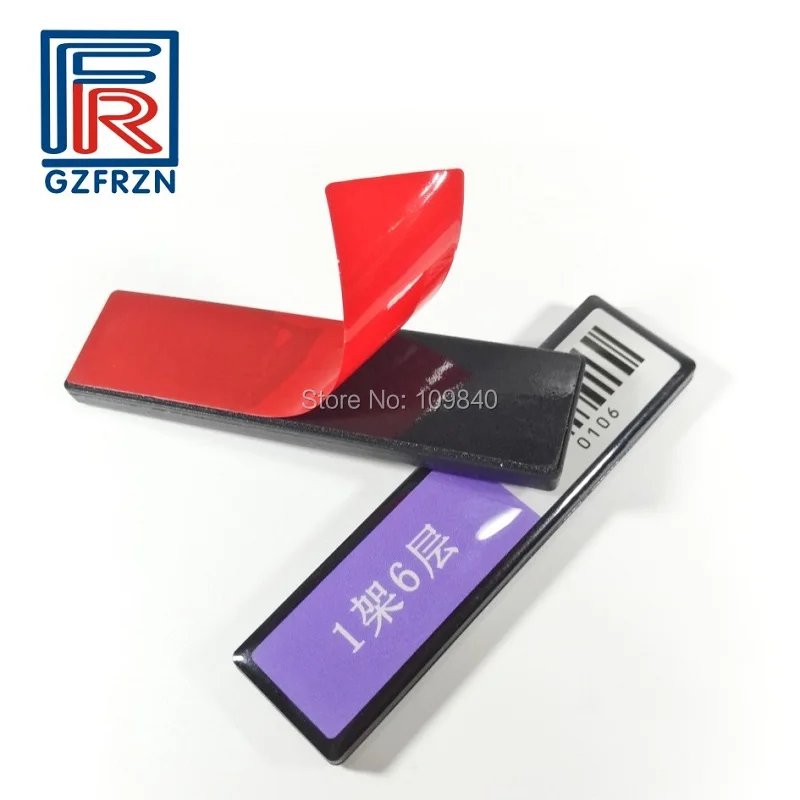 1000pcs Customized printing UHF RFID ABS anti metal Shelf tag 512bit for library File Assets Logistics management