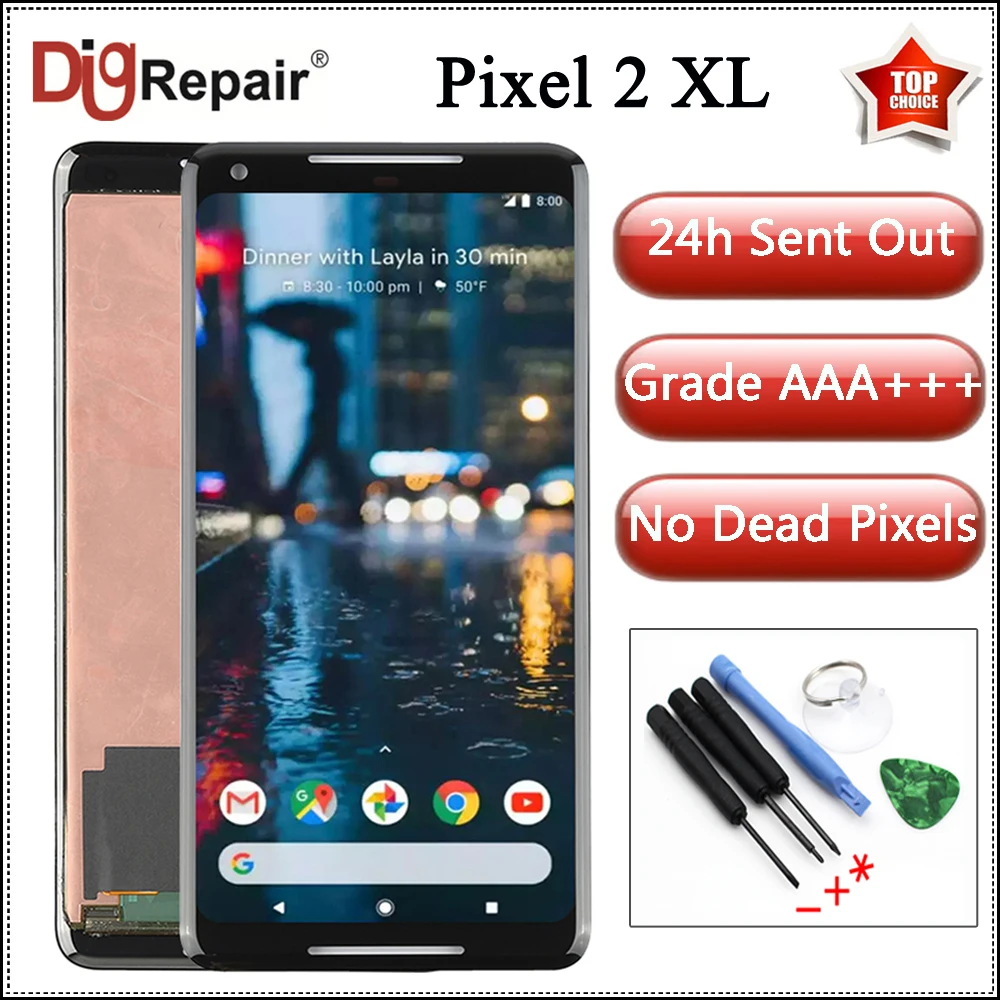 AAA для Google Pixel 2 экран XL сенсорный экран для Pixel 2 ЖК-дисплей Замена дигитайзера части дисплей для Pixel 2 XL ЖК-дисплей