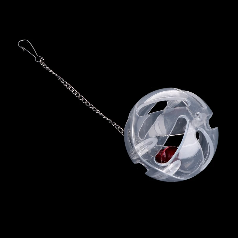 

Parrots Ball Toys Food Feeder Hanging Cage Birds Bell Foraging Chain For Treats birds accessoires