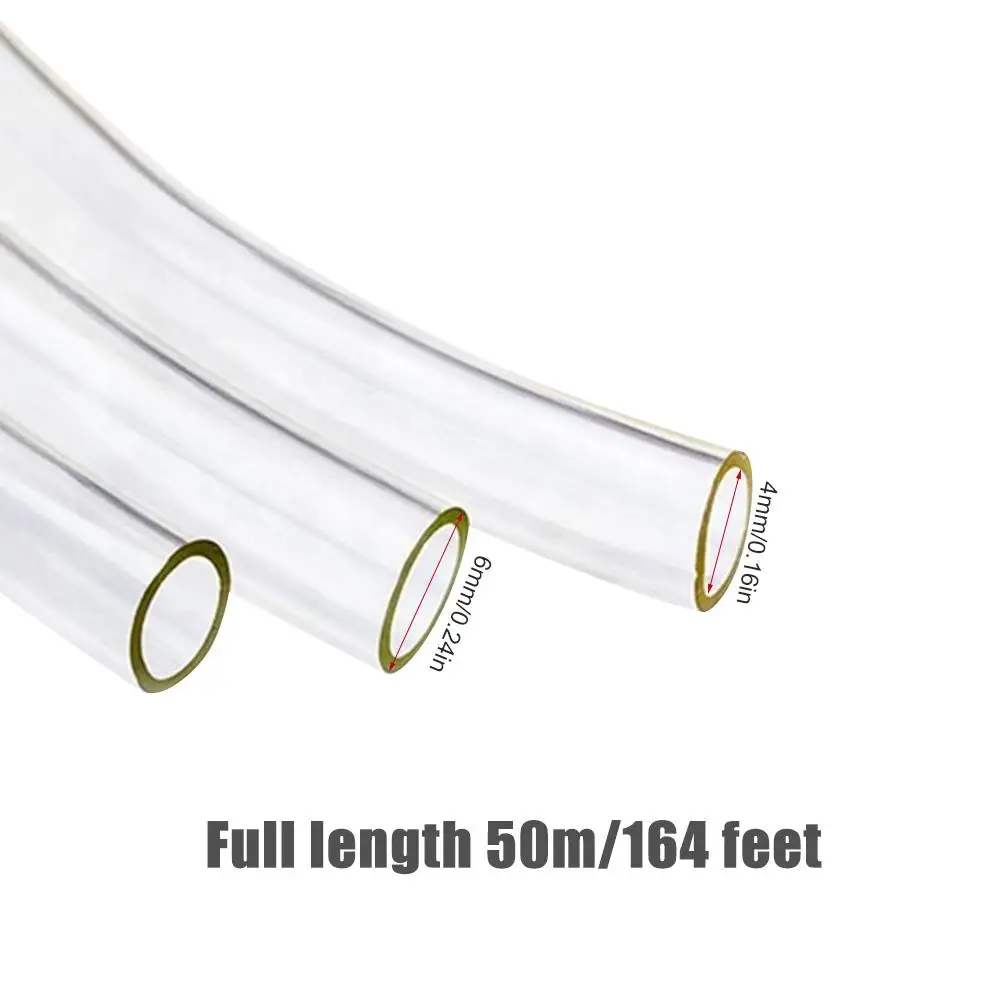 Soft Silicone Oxygen Pump Hose For Air Bubble Stone Professional Aquarium Fish Tank Pond Pump Hot Sale 4-6mm 50M/164 Feet